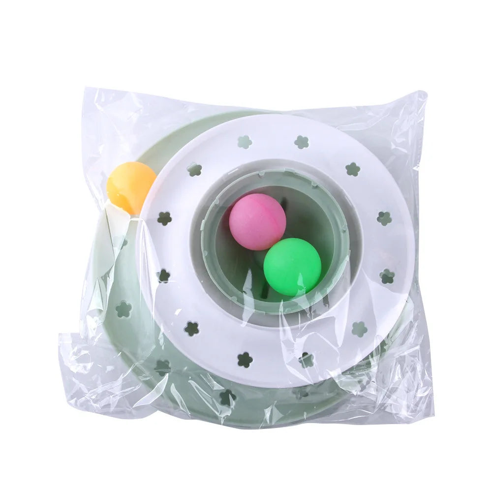 Tháp Đồ Chơi Mèo 4 Tầng Bóng Lăn Tương Tác Thú Vị - Daisan Mart