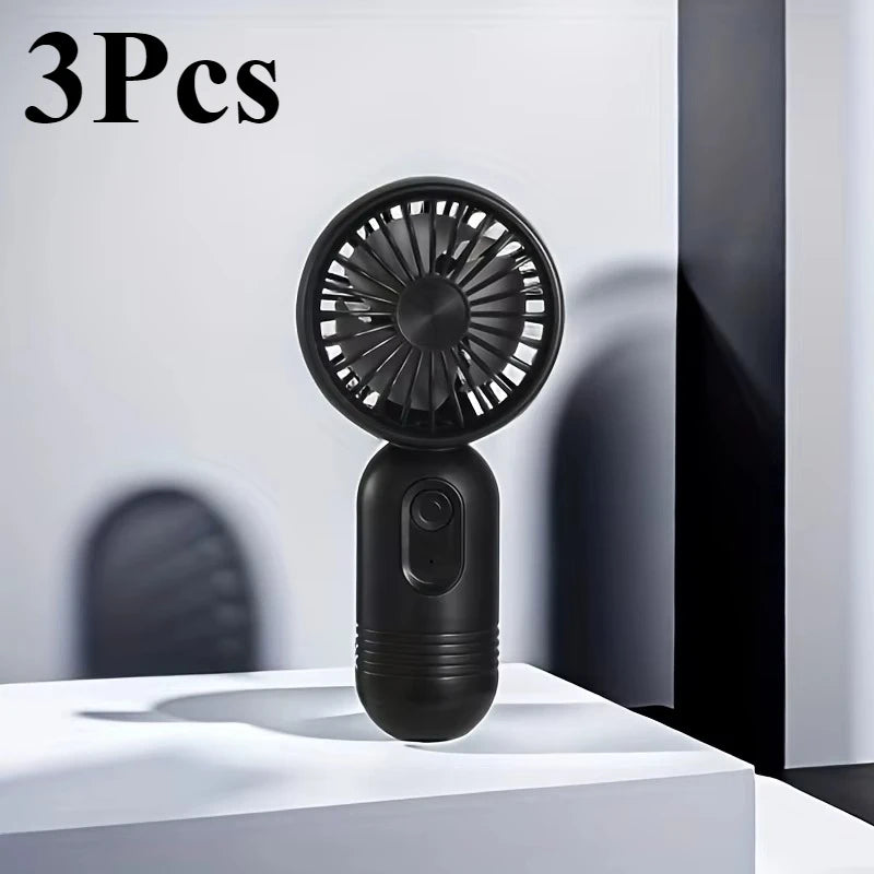 USB Mini Rechargeable Portable Fan with 3 Speeds, Handheld Fan for Gift Choice, Perfect For Office, Outdoor, Travel, Camping - Daisan Mart