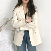 Áo blazer nữ công sở dáng rộng Hàn Quốc thu đông