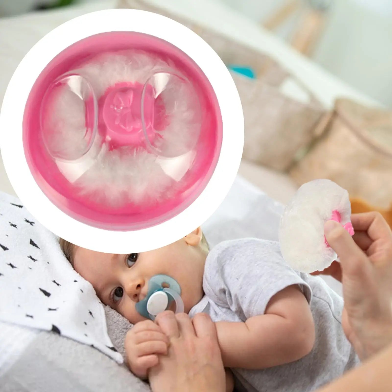 Hộp Phấn Baby Kèm Bông Phấn - Tiện Lợi Sau Tắm - Daisan Mart