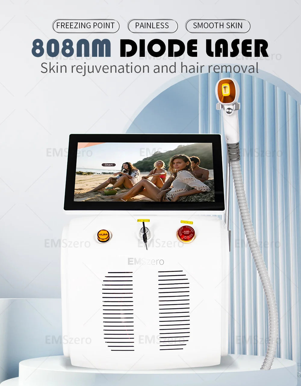 Máy triệt lông & xóa xăm 3 bước sóng 3500W 808nm CE - Daisan Mart