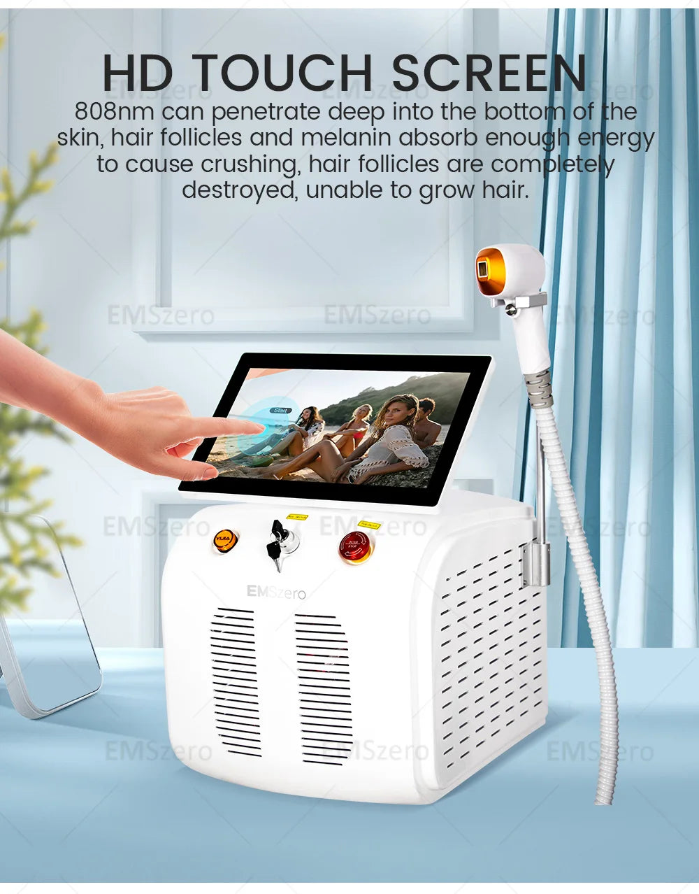 Máy triệt lông & xóa xăm 3 bước sóng 3500W 808nm CE - Daisan Mart