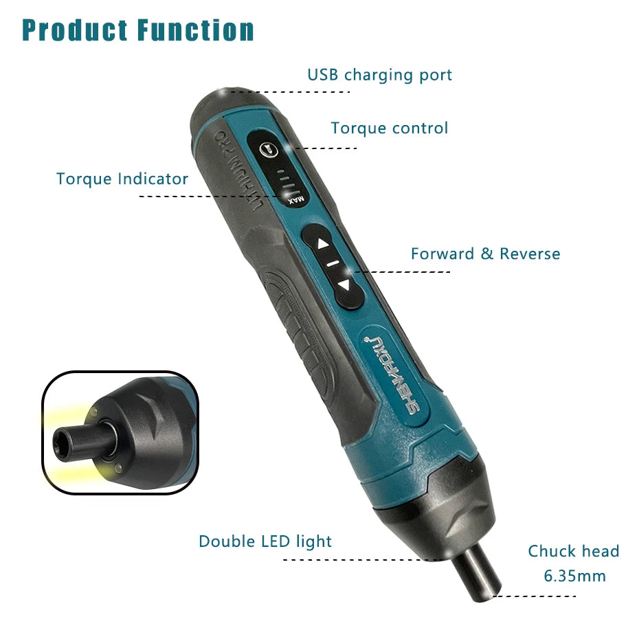 Máy Khoan Vít Điện Không Dây 3.6V Pin 1300mAh Tiện Ích - Daisan Mart