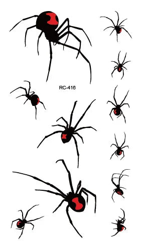 3D Spider Tattoo Scorpion Temporary Tattoo Stickers For Halloween Fake Tatto Body Art Tatuajes Joke Tatouage Temporaire - Daisan Mart