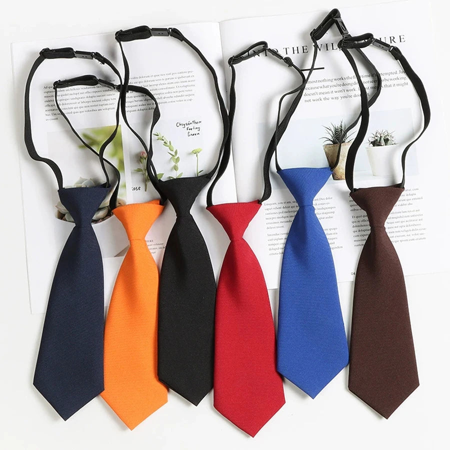 男童領帶：預設款，紅/黑，實用款