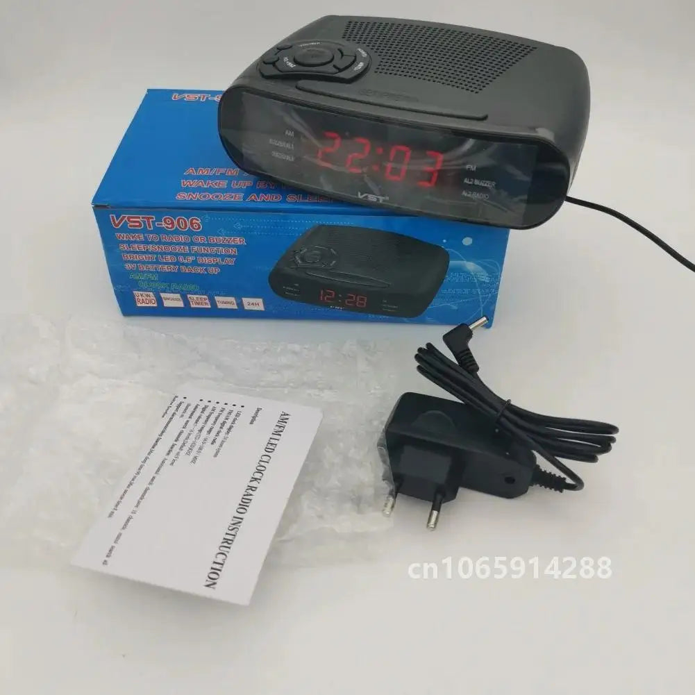 Đồng Hồ Báo Thức Radio LED AM/FM Kèm Chức Năng Lưu Pin - Daisan Mart
