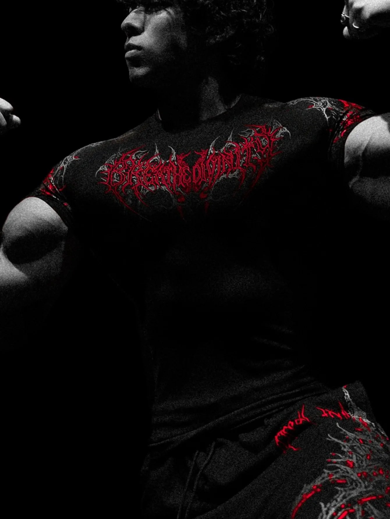 男士健身運動T卹 速乾貼身運動衫