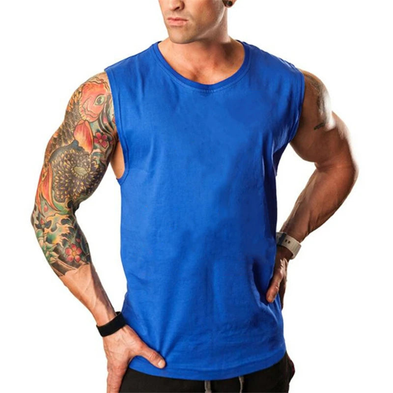 Áo Tank Top Nam Tập Gym Thoáng Khí Cotton Cơ Bắp - Daisan Mart