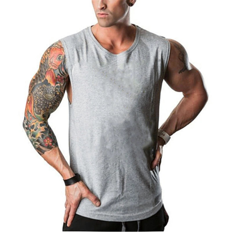 Áo Tank Top Nam Tập Gym Thoáng Khí Cotton Cơ Bắp - Daisan Mart