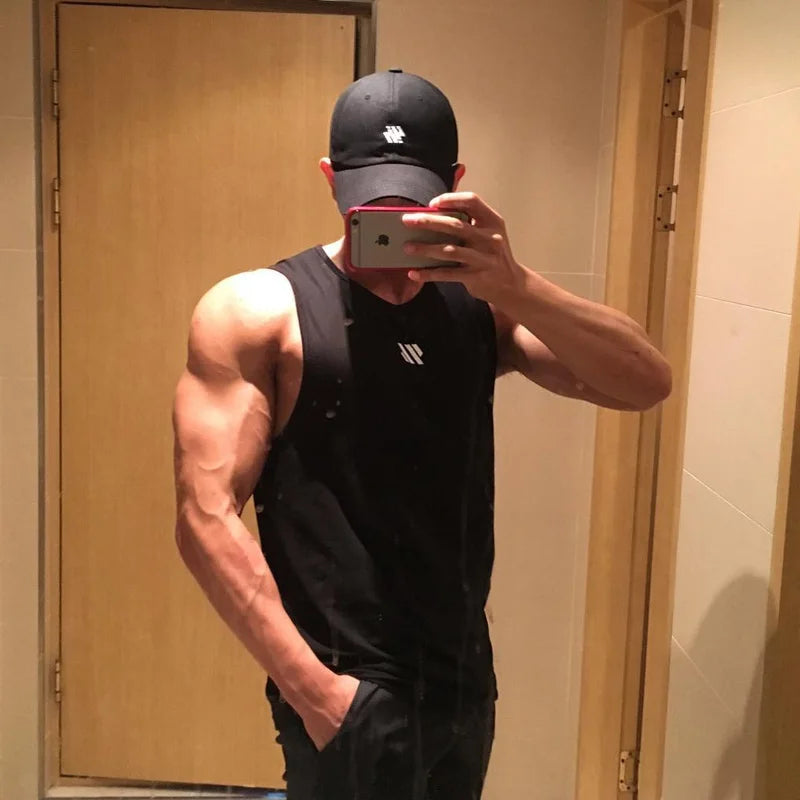 GITF Mannen Bodybuilding Tank Tops Gym Workout Fitness Mouwloos Shirt Running Kleding Stringer Singlet Zomer Toevallige Vest - Daisan Mart