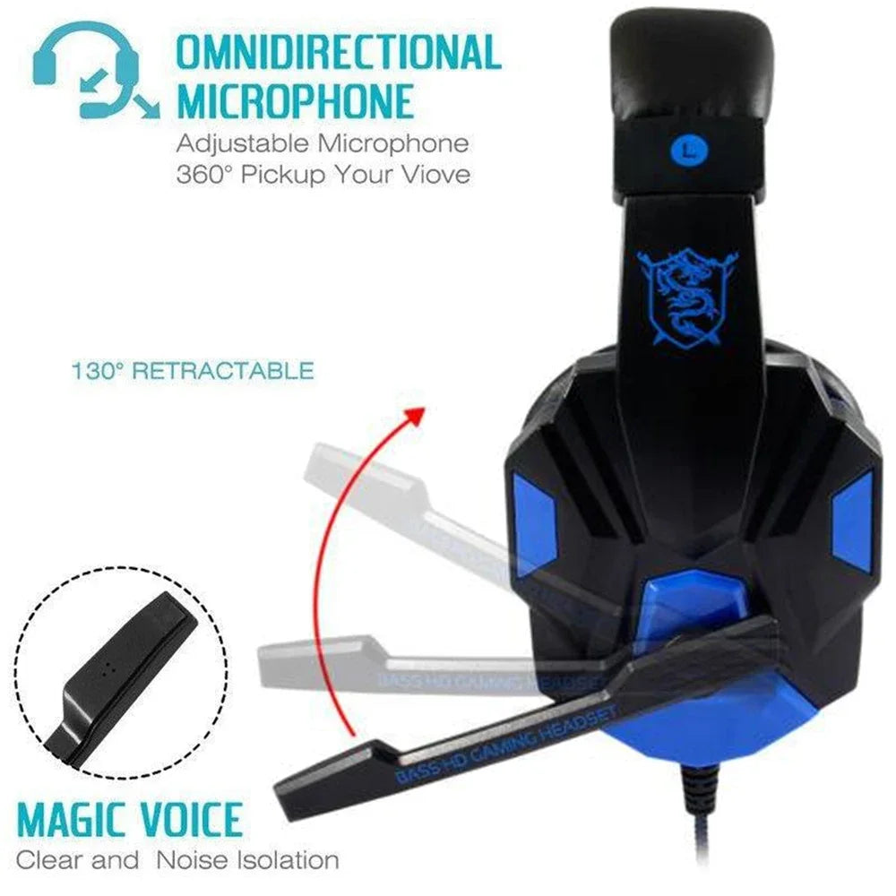 Tai nghe có mic 3.5mm Gaming Bass Stereo đa thiết bị - Daisan Mart