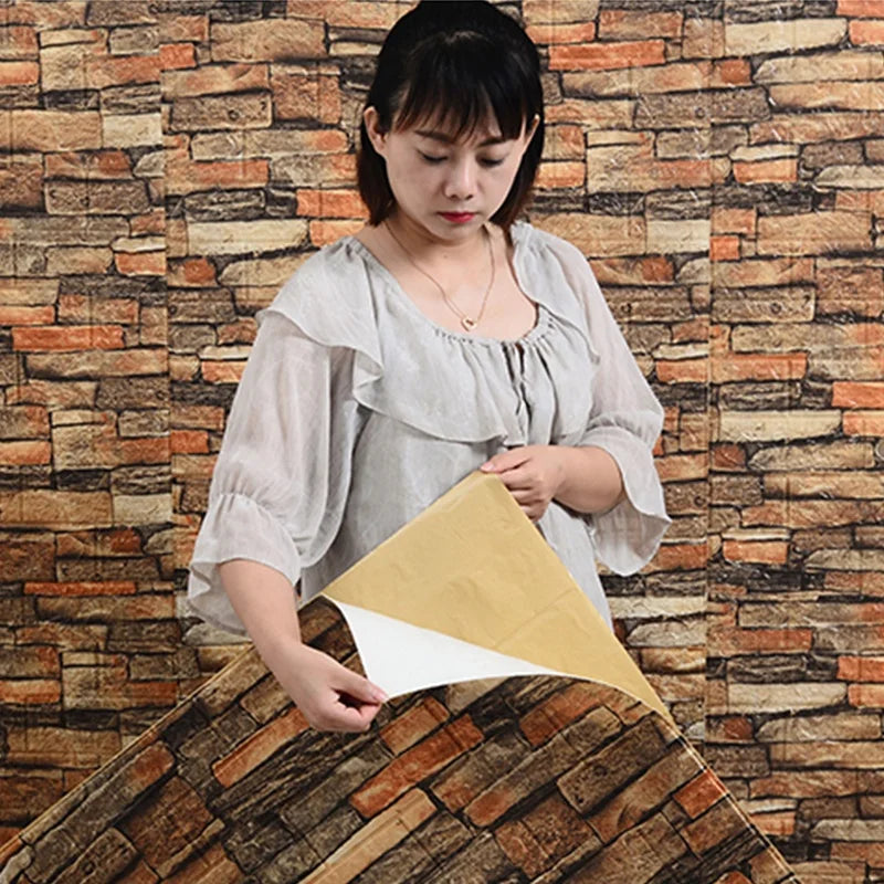 Giấy dán tường giả gạch chống thấm 40 miếng - Daisan Mart
