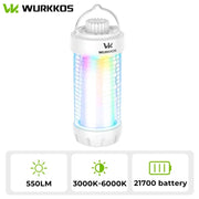 Đèn pin trắng, ánh sáng cầu vồng, công suất 550LM, nhiệt độ màu 3000K-6000K, pin 21700.