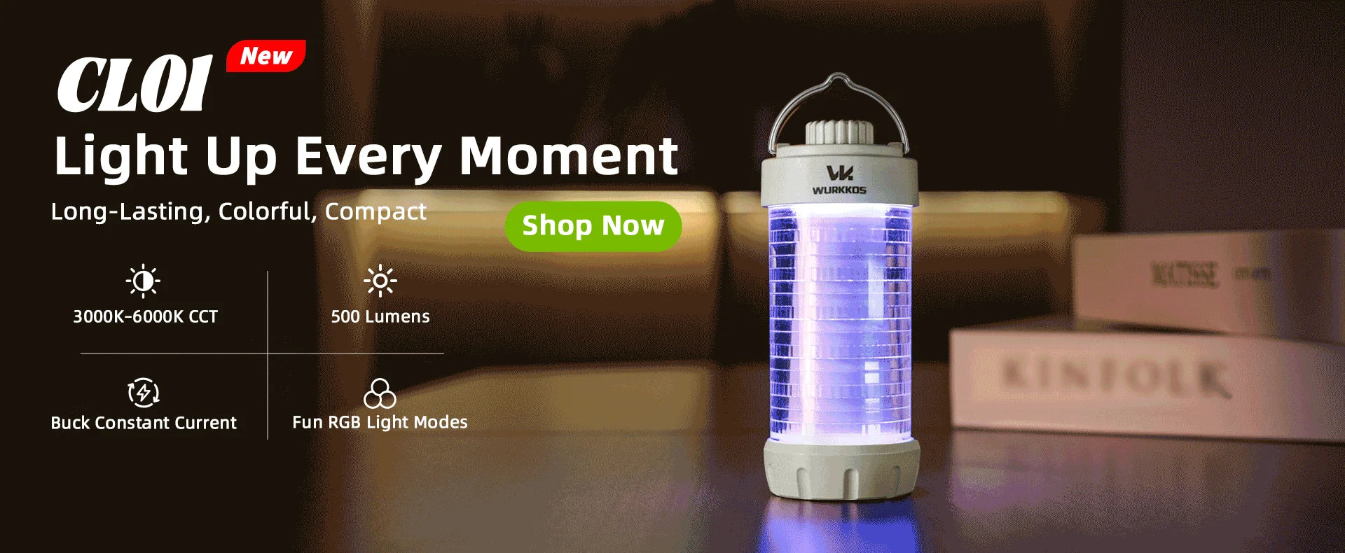 Đèn Lều Wurkkos CL01 Sạc Đa Năng, Đèn Pin RGB Mini - Daisan Mart