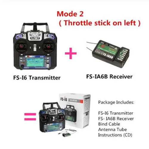 Newest Flysky FS-i6 FS I6 2.4G 6ch RC Transmitter Controller FS-iA6  Receiver For RC Helicopter Plane Quadcopter Glider - Daisan Mart