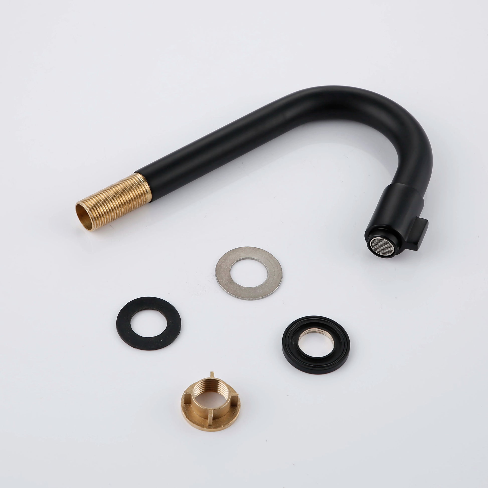 Bagnolux Solid Brass Countertop Mat Black Basin Faucet Bathroom Accessories Cold Water Single Lever Faucet - Daisan Mart