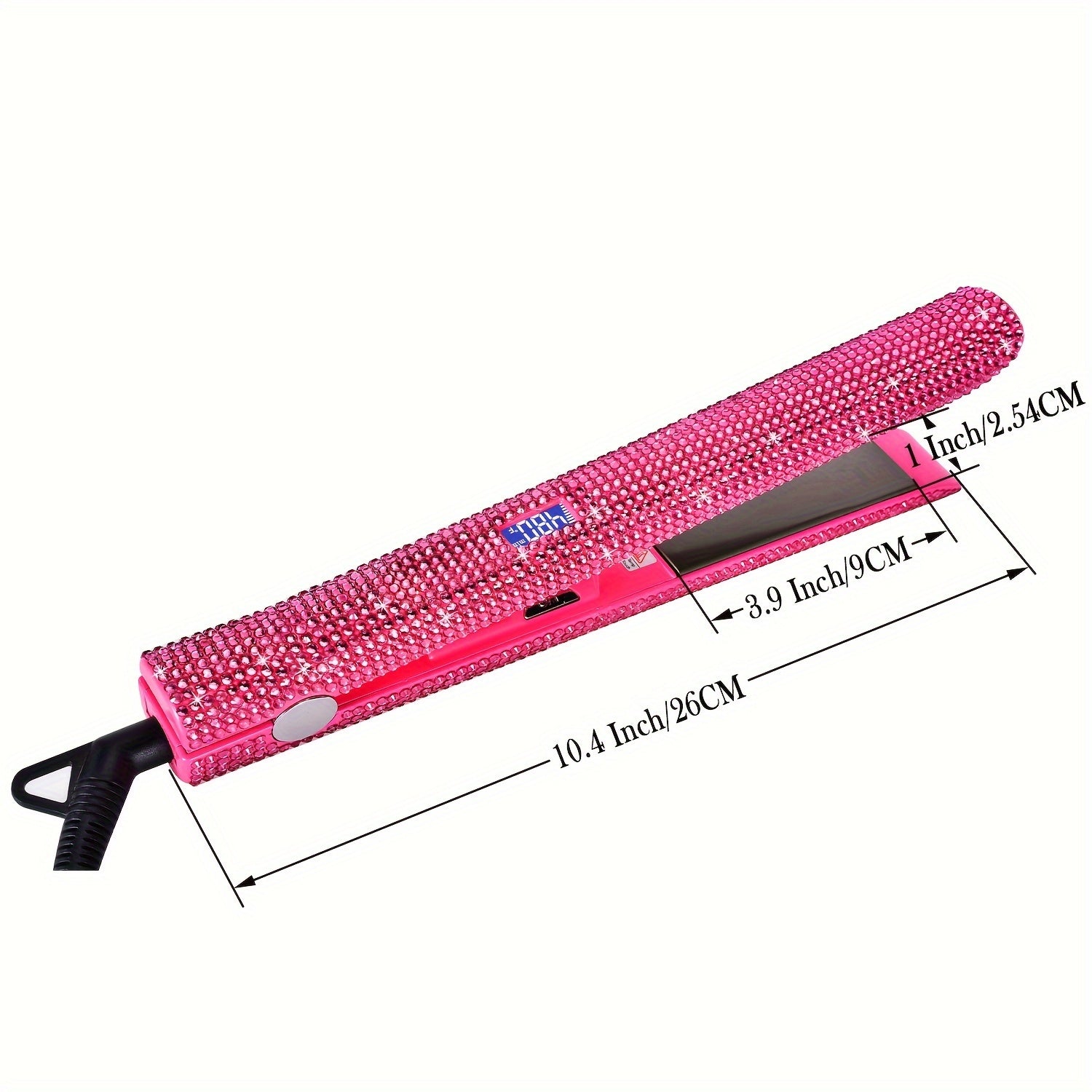 MEEKNISS Kẹp Tóc 2-trong-1 Nano, Màu Hồng Đen Lấp Lánh - Daisan Mart