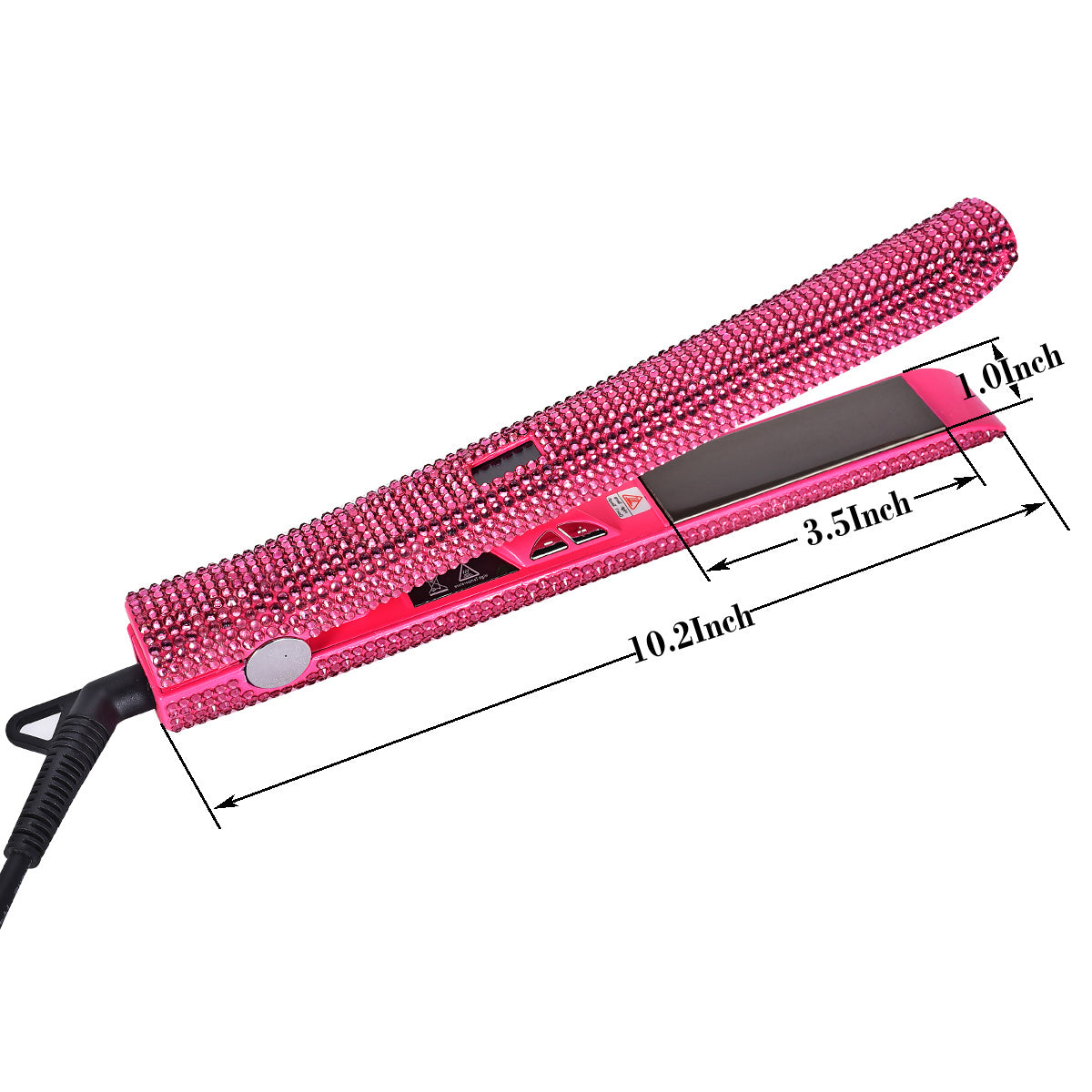 MEEKNISS Kẹp Tóc 2-trong-1 Nano, Màu Hồng Đen Lấp Lánh - Daisan Mart