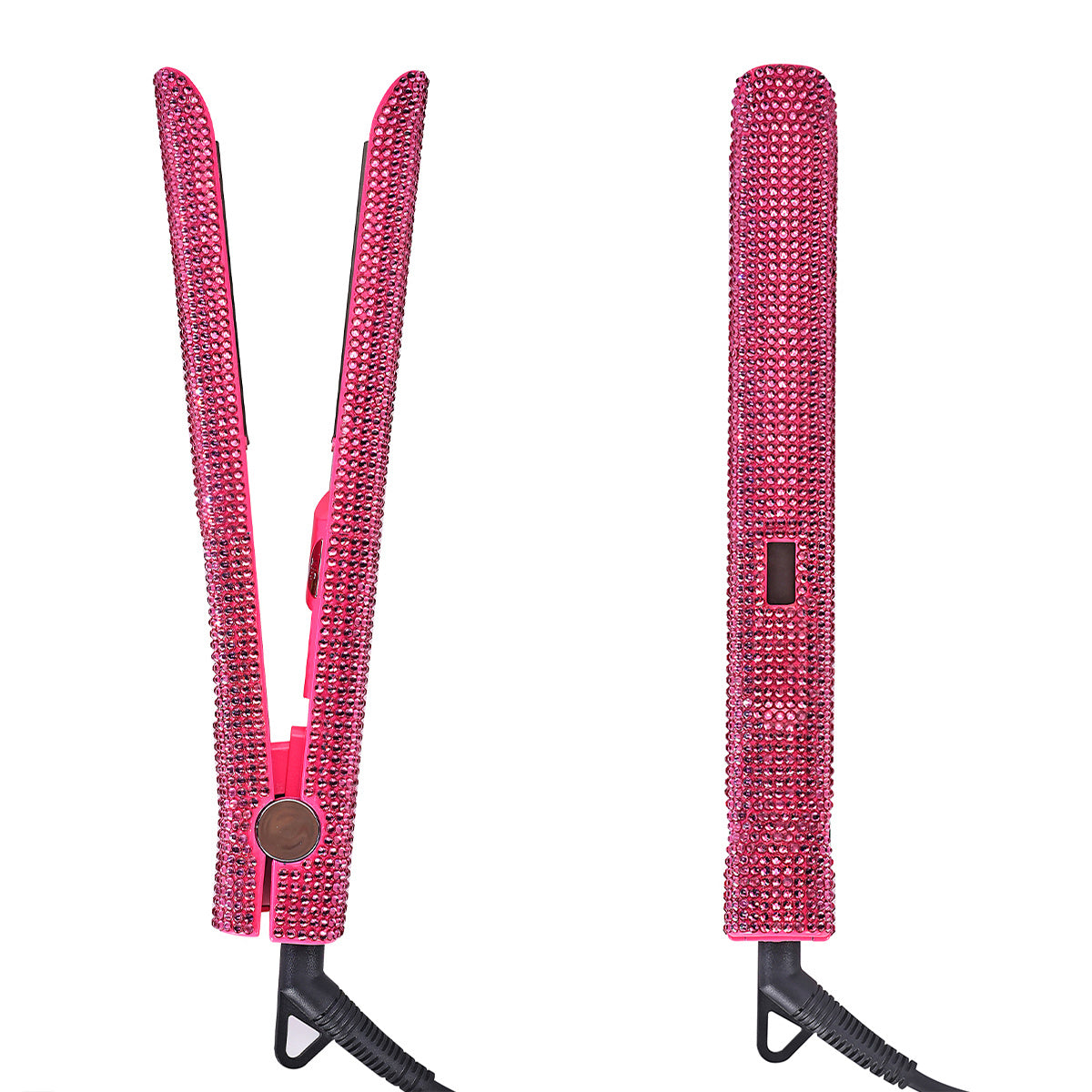 MEEKNISS Kẹp Tóc 2-trong-1 Nano, Màu Hồng Đen Lấp Lánh - Daisan Mart