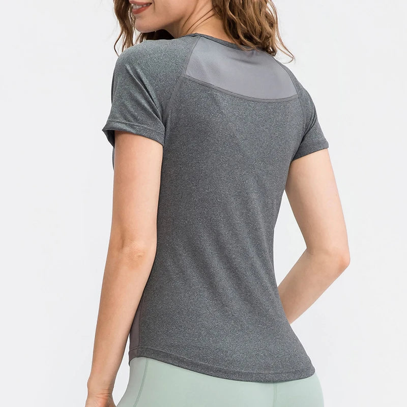 Áo Tập Yoga Nữ Thoáng Khí Nhanh Khô Ngắn Tay - Daisan Mart