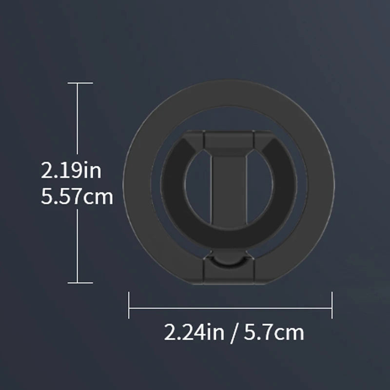 Phone Luxurious Electroplating Double-sided Magnetic Holder for iPhone 16 15 Gym Metal Rotatable Finger Ring Strong Magnet Stand - Daisan Mart