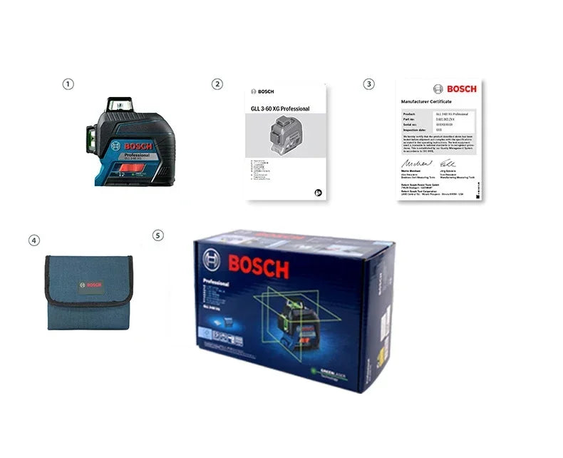 Máy Cân Mực Laser 12 Tia Xanh BOSCH GLL3-60XG 360° - Daisan Mart