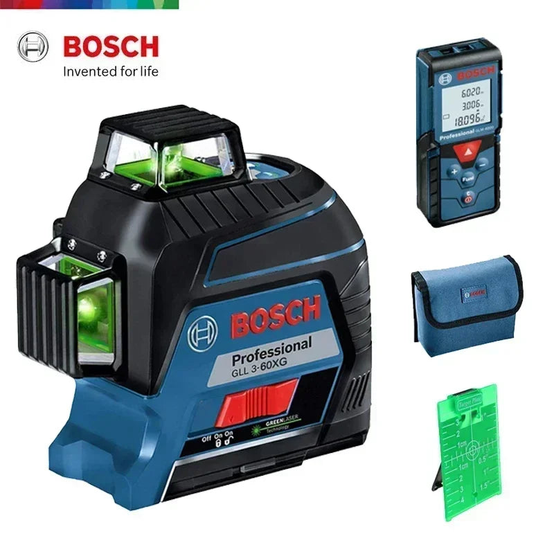 Máy Cân Mực Laser 12 Tia Xanh BOSCH GLL3-60XG 360° - Daisan Mart