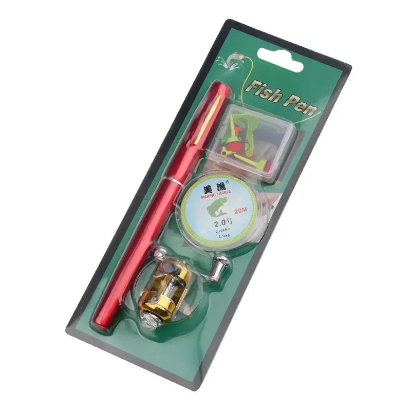 Combo Cần Câu Bút Mini Gọn Kèm Máy Đa Năng Tiện Dụng - Daisan Mart
