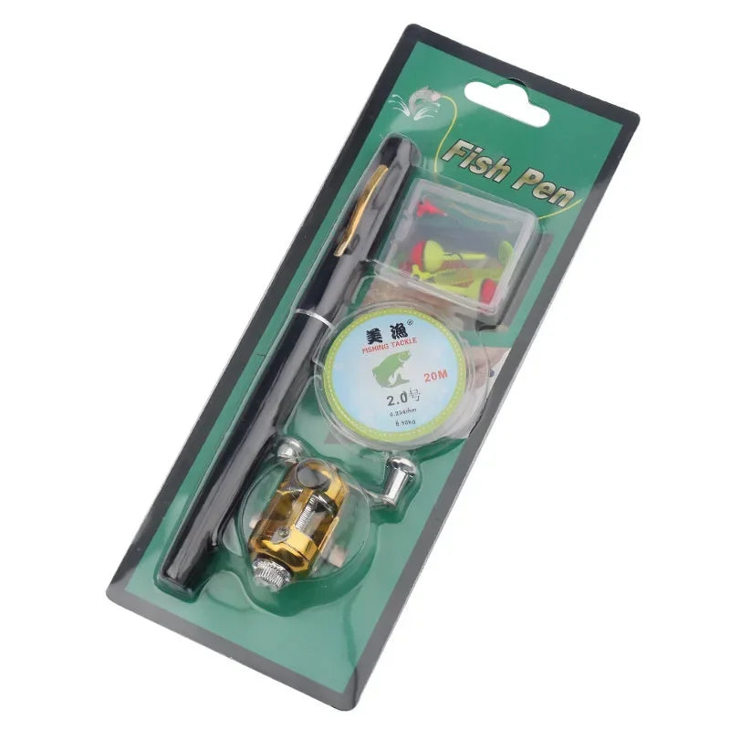 Combo Cần Câu Bút Mini Gọn Kèm Máy Đa Năng Tiện Dụng - Daisan Mart