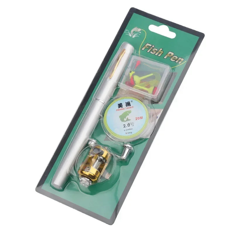 Combo Cần Câu Bút Mini Gọn Kèm Máy Đa Năng Tiện Dụng - Daisan Mart