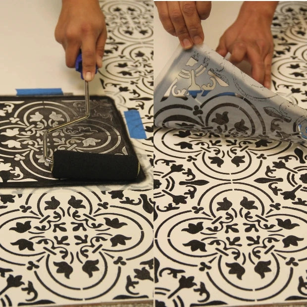 40cm - 80cm Stencil For Decor Wall Paint Painting Template Furniture Large Tradition Arabic African Ancient Ethnic Flower S216