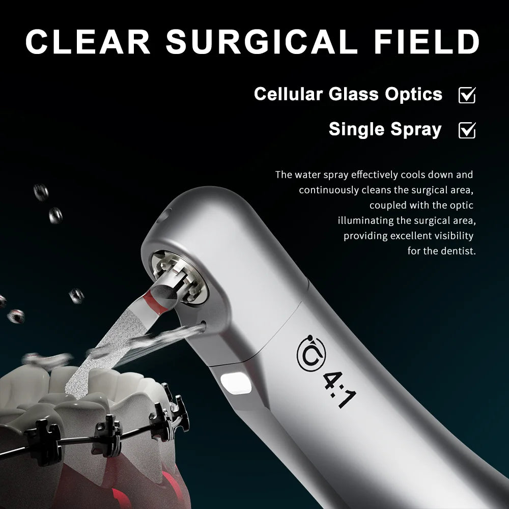 AI DENTAL Smile Series SADT4-1L Dental 4:1 Reduction Low Speed Handpiece/Set Vertical Reciprocating Single Spray for ADT Tips - Daisan Mart