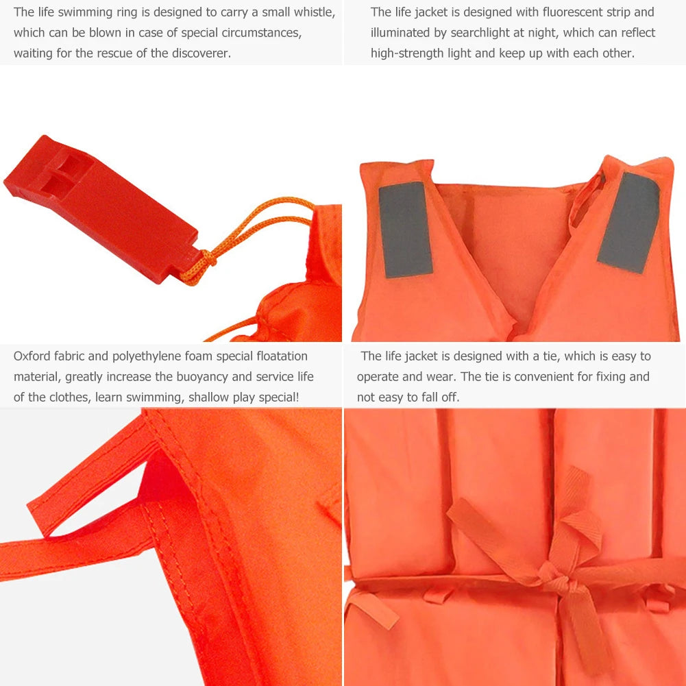 Fishing Life Jacket Survival Suit Water Buoyancy Jacket for Adult with Whistle Water Sports for Skiing Driving - Daisan Mart