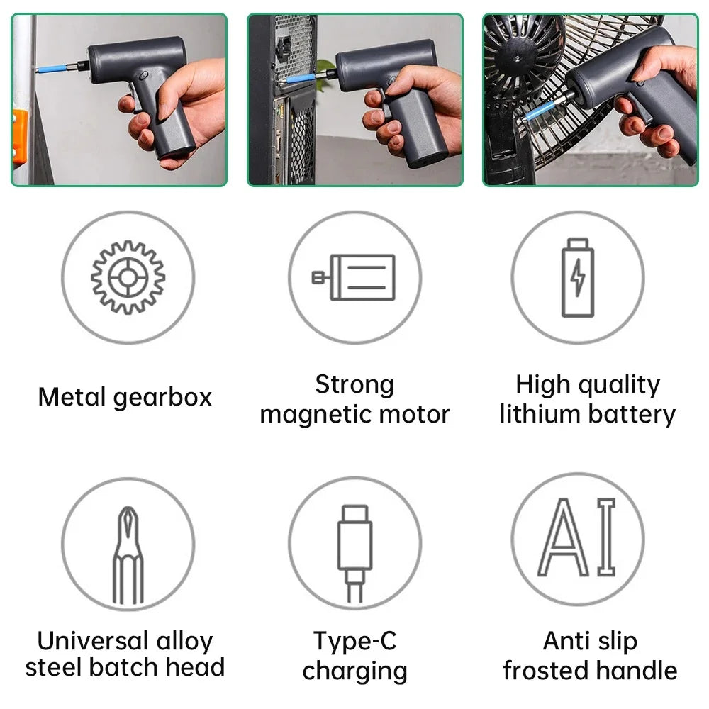Máy Vặn Vít Mini Không Chổi Than 3.6V 3N.m DIY - Daisan Mart