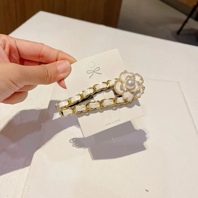 Cài Tóc Da Vintage Hàn 2025 - Phụ Kiện Sang Trọng - Daisan Mart