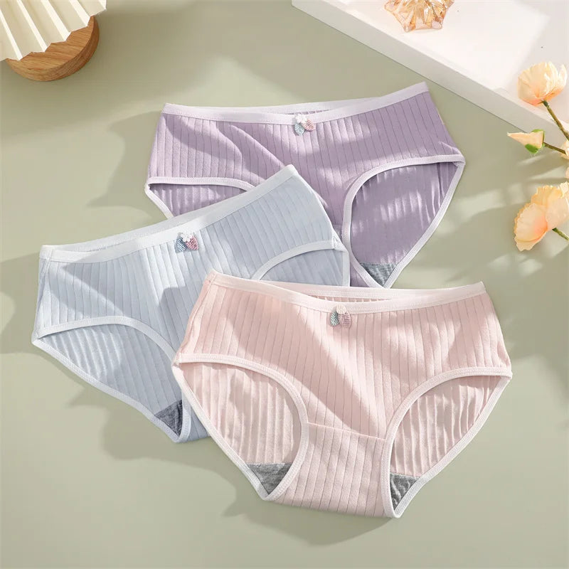 Quần Lót Nữ Cotton Gợi Cảm 4 Món - Dây Chữ Thể Thao