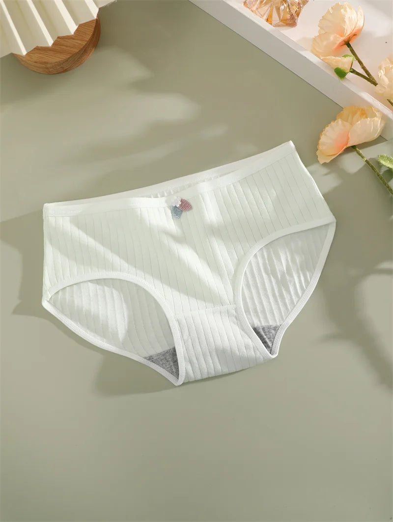 Quần Lót Nữ Cotton Gợi Cảm 4 Món - Dây Chữ Thể Thao
