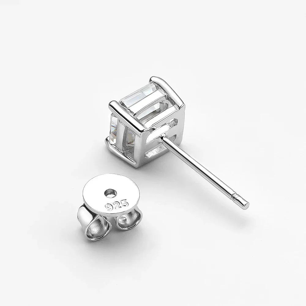 Bông Tai Bạc 925 Công Chúa Moissanite Lấp Lánh - Daisan Mart