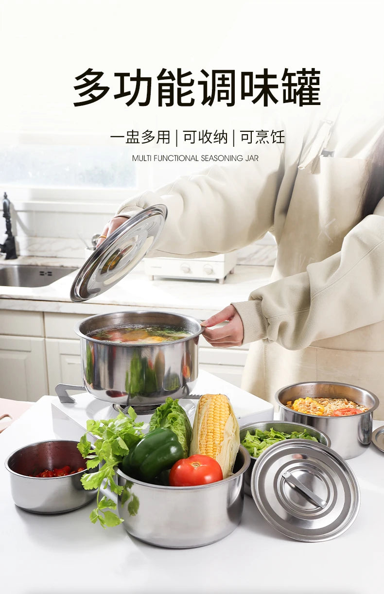 High-end 5-Piece Stainless Steel Pot and Pan Set S410 Kitchen 2025