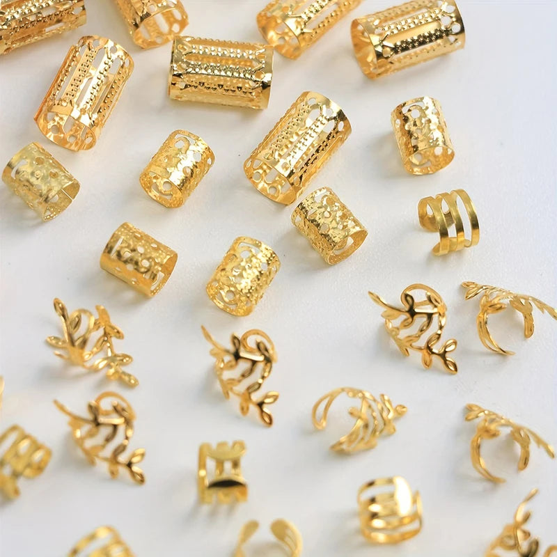 Bộ 40 Kẹp Tóc Vintage Vàng Bạc Cho Bím Tóc Đẹp - Daisan Mart
