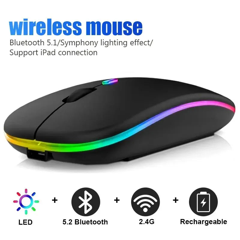 ###Chuột RGB Sạc Lại - Gaming Ergonomic 3600DPI - Daisan Mart