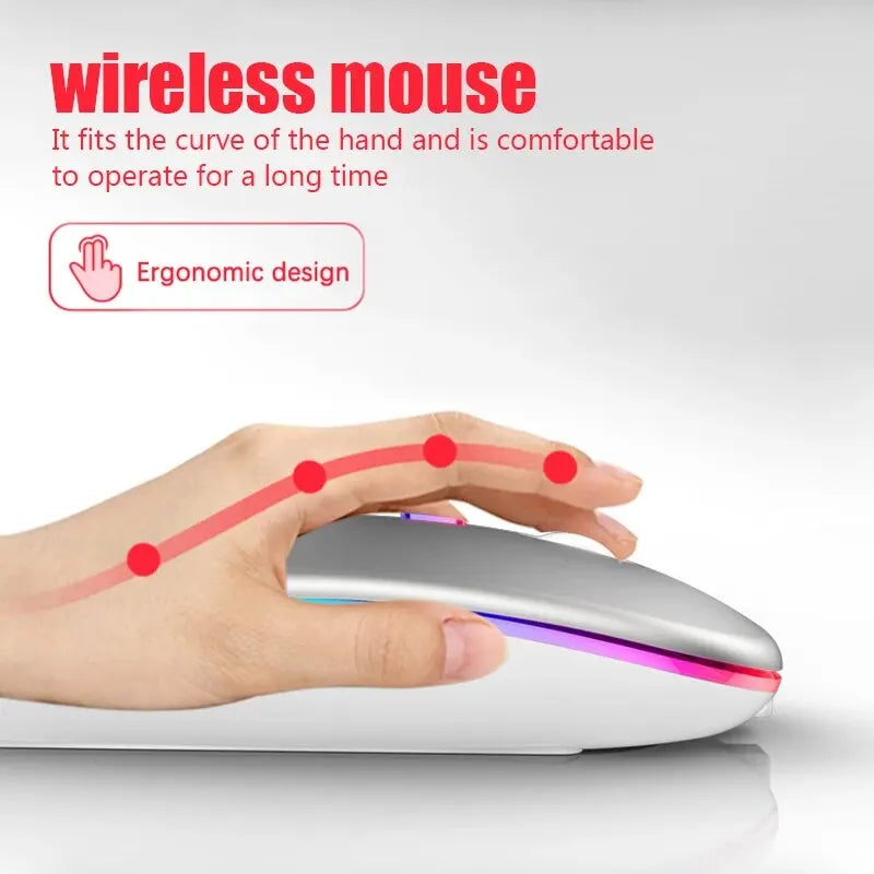 ###Chuột RGB Sạc Lại - Gaming Ergonomic 3600DPI - Daisan Mart