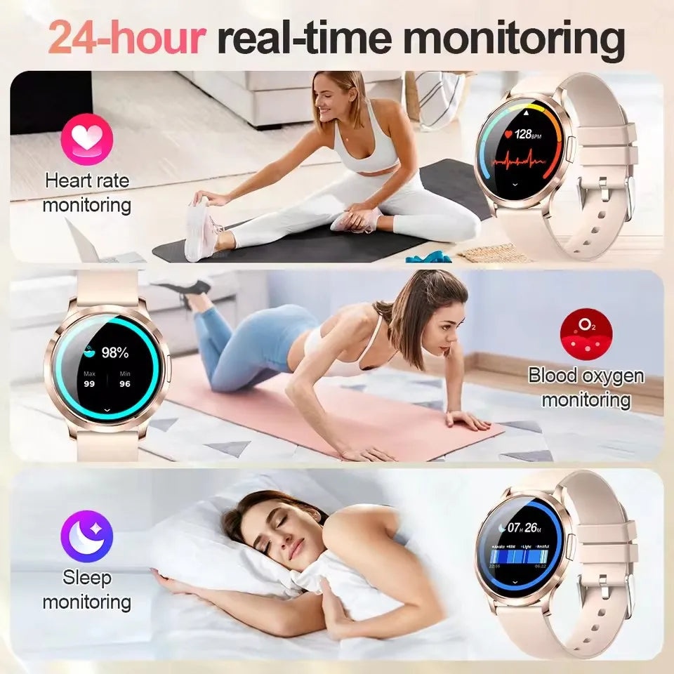 Đồng Hồ Thông Minh Nữ 2025 Màn AMOLED Chống Nước IP68 - Daisan Mart