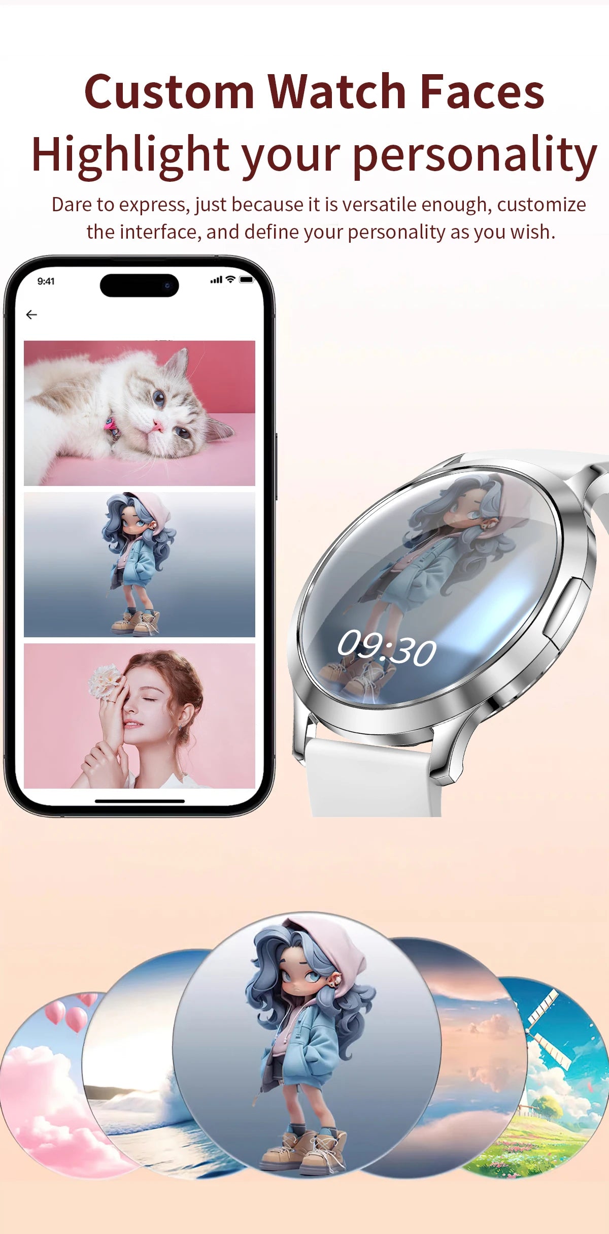 Đồng Hồ Thông Minh Nữ 2025 Màn AMOLED Chống Nước IP68 - Daisan Mart