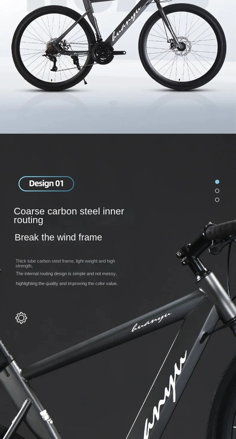 700C*40MM road bicycle hand-changing 24 speed Road Racing Bike disc brake gravel bicicleta Wind Shock Absorber Bikes male adult - Daisan Mart