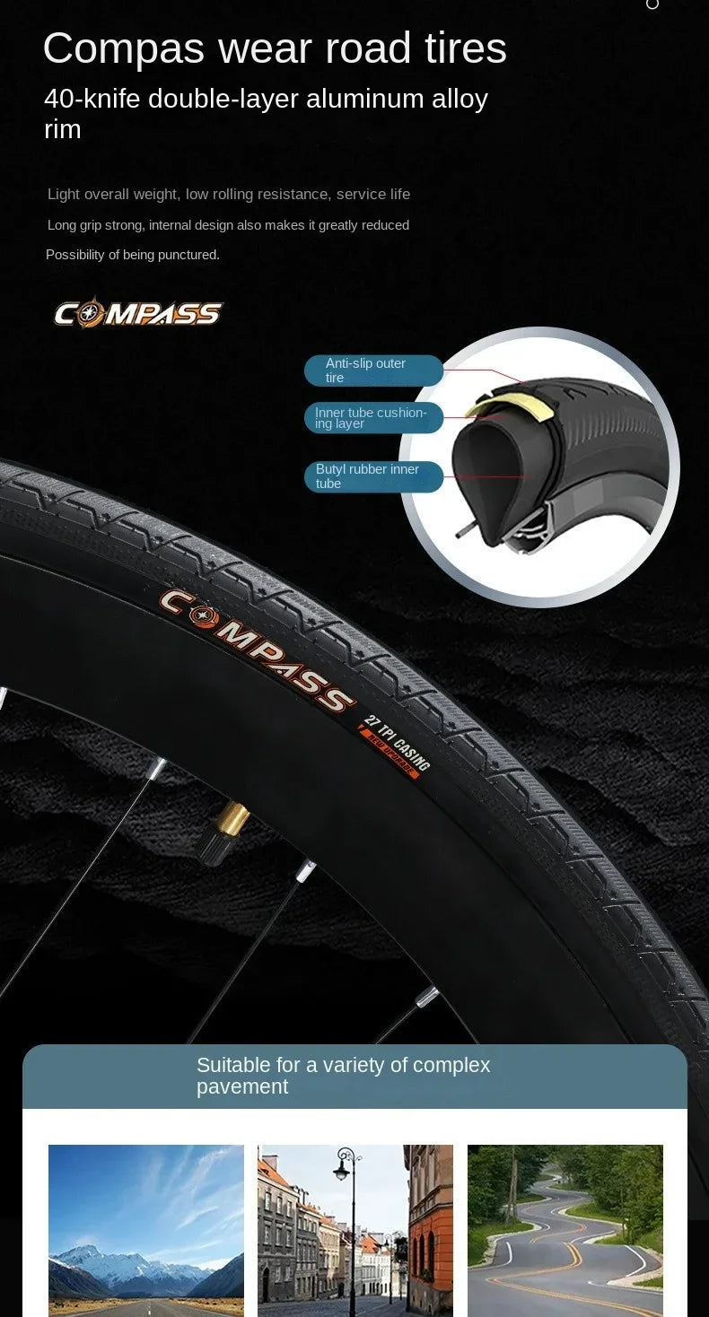 700C*40MM road bicycle hand-changing 24 speed Road Racing Bike disc brake gravel bicicleta Wind Shock Absorber Bikes male adult - Daisan Mart