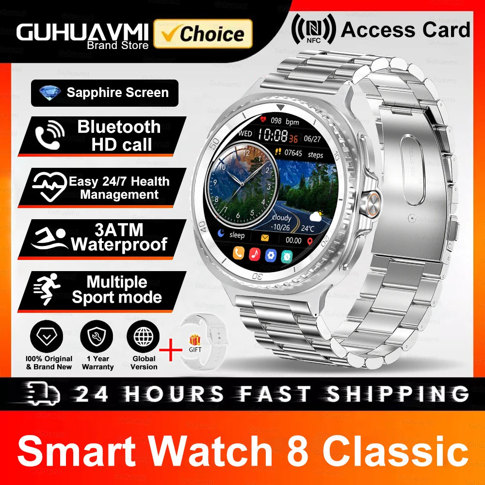 2025 Classic 8 Smartwatch - Luxurious &amp; Durable