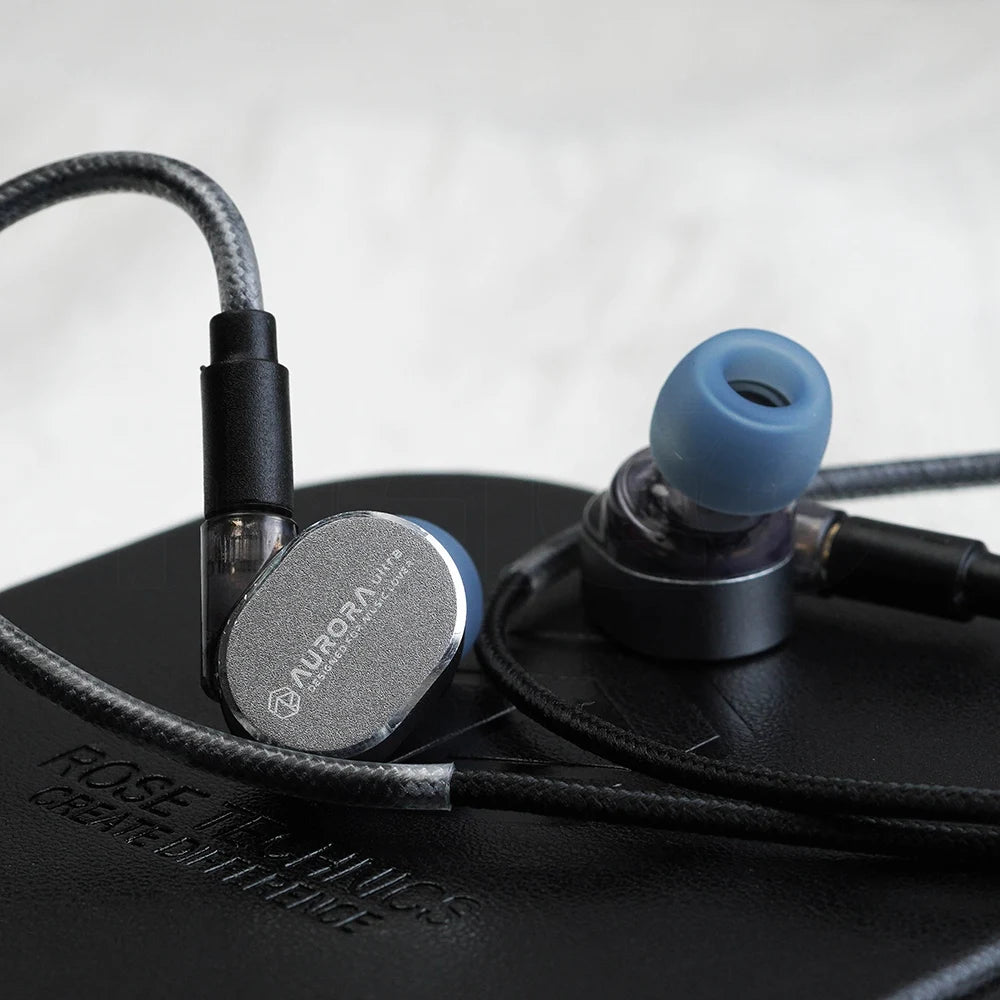 ROSESELSA Aurora Ultra 1DD+1 Planar Dual-driver Hybrid In-Ear Earphones HiFi Music Gaming Earbuds with 3.5mm to Type C DAC - Daisan Mart