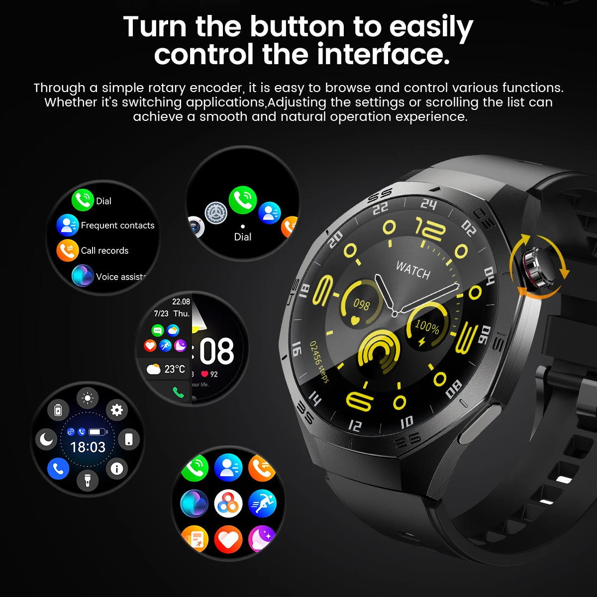 Đồng Hồ Thông Minh AMOLED 2025 GPS Chống Nước Men - Daisan Mart