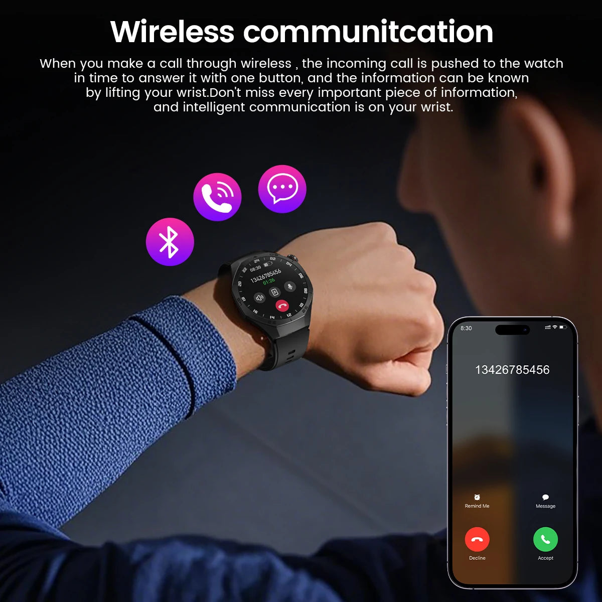 Đồng Hồ Thông Minh AMOLED 2025 GPS Chống Nước Men - Daisan Mart